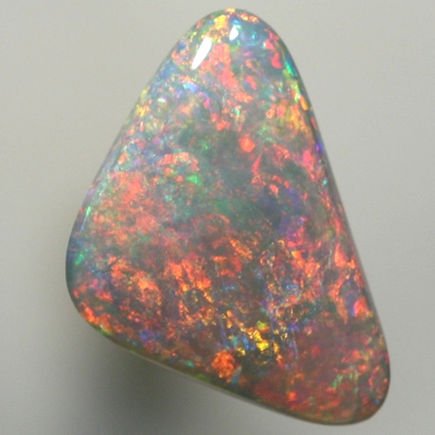 SOLID SEMI BLACK OPAL Burning red fire moves all over the face of this opal